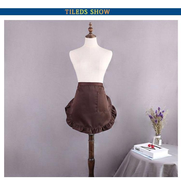 ハーフエプロン 腰巻き 腰下 かわいい レディース シェフエプロン 汚れ