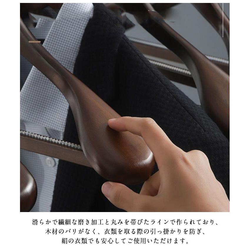 ハンガー 木製 スーツハンガー 45cm 40cm 5本組 木製ハンガー 洋服