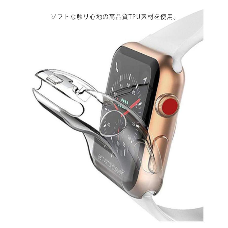 送料無料 アップルウォッチ カバー クリア ケース Apple Watch Series 38mm 40mm 42mm 44mm 保護 カバー 透明 |  | 14