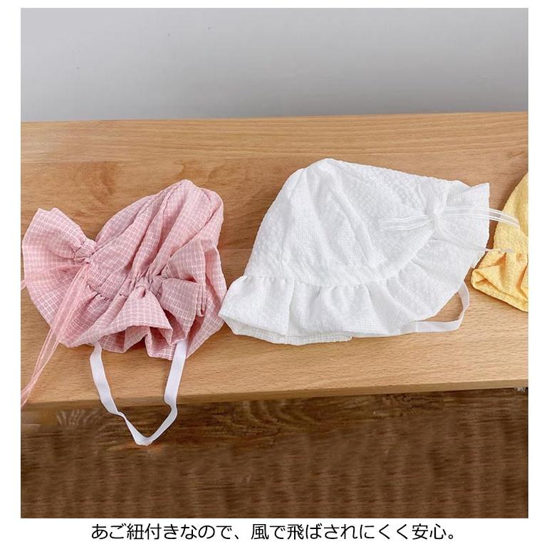 送料無料 ベビー 赤ちゃん 帽子 チューリップ ハット レース 刺繍 花柄