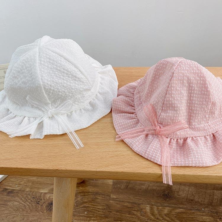 送料無料 ベビー 赤ちゃん 帽子 チューリップ ハット レース 刺繍 花柄