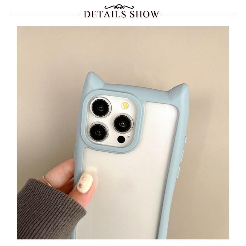 iphone16 ケース 猫耳 スマホケース iphone16pro クリア 猫 耳 ねこ