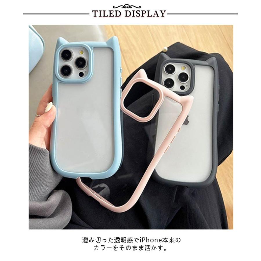 iphone16 ケース 猫耳 スマホケース iphone16pro クリア 猫 耳 ねこ