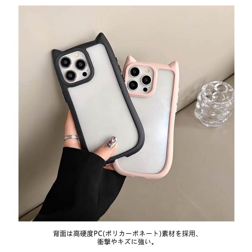 iphone16 ケース 猫耳 スマホケース iphone16pro クリア 猫 耳 ねこ