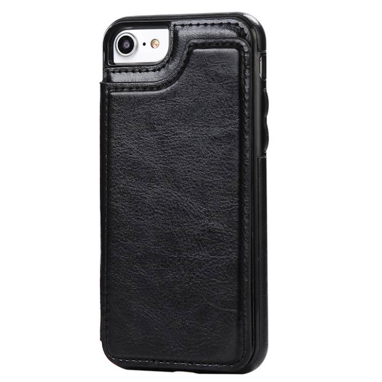 Darich ブラック iPhoneケース カードポケット付き iPhone15 iPhone15 ケース 背面ポケット付き 写真入れ カード収納 スタンド機能