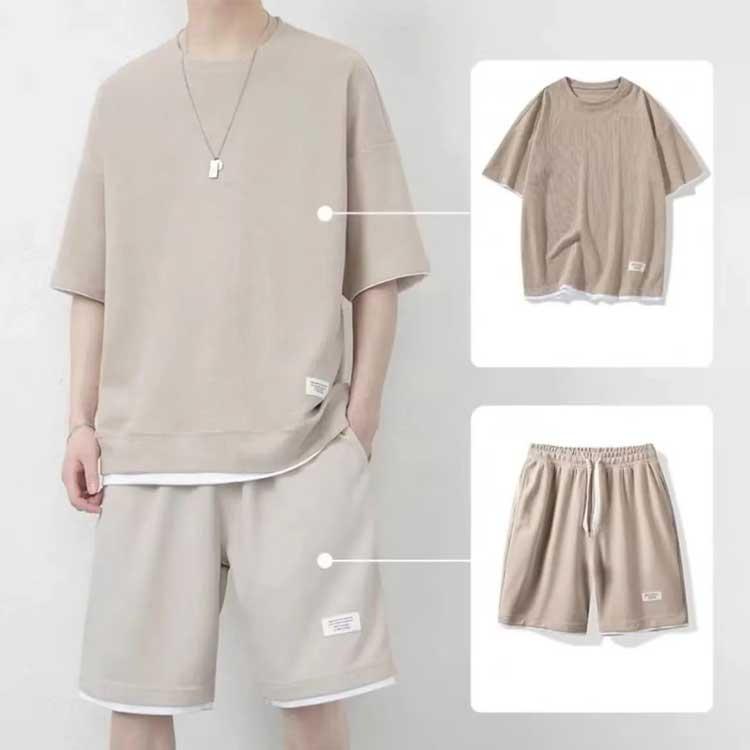 セットアップ ハーフパンツ 半袖 スウェット 春夏 秋 ワッフル生地