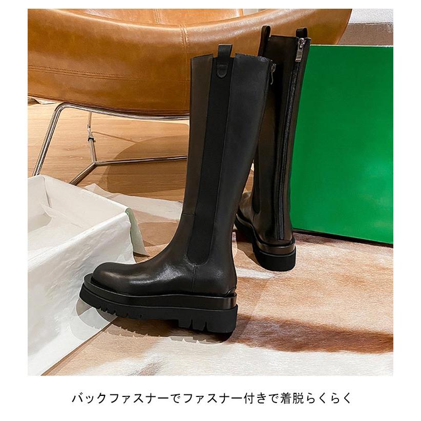 5cm 新作 ブーツ ストレッチ 8cm 脚長 軽量 細見え ロングブーツ 40代