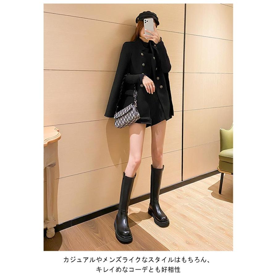 5cm 新作 ブーツ ストレッチ 8cm 脚長 軽量 細見え ロングブーツ 40代