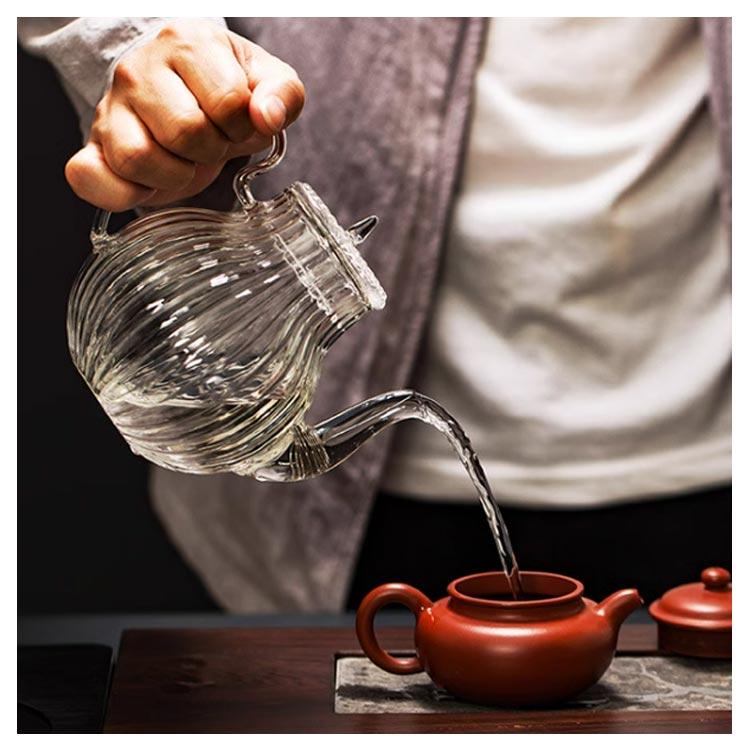 ティーポット 耐熱ガラス 急須 おしゃれ 北欧 透明 茶器 直火対応 大