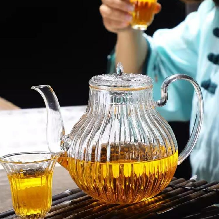 ティーポット 耐熱ガラス 急須 おしゃれ 北欧 透明 茶器 直火対応 大