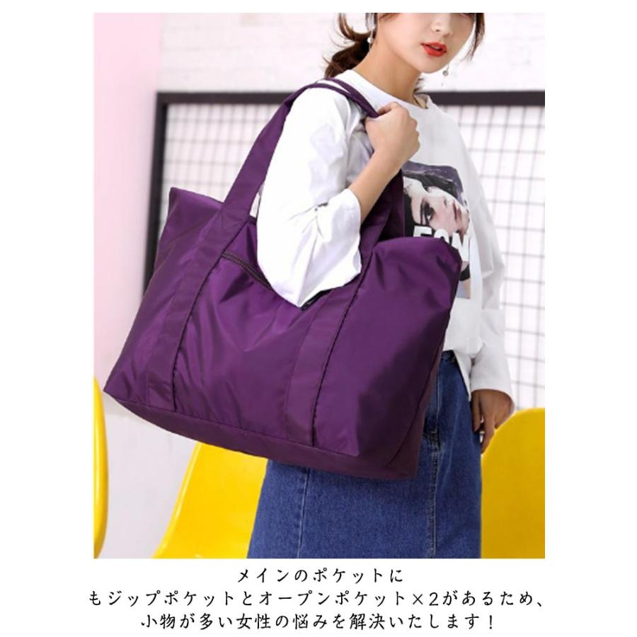 防水 トートバッグ 軽い キャリーオンバッグ 大きめ ファスナー付き