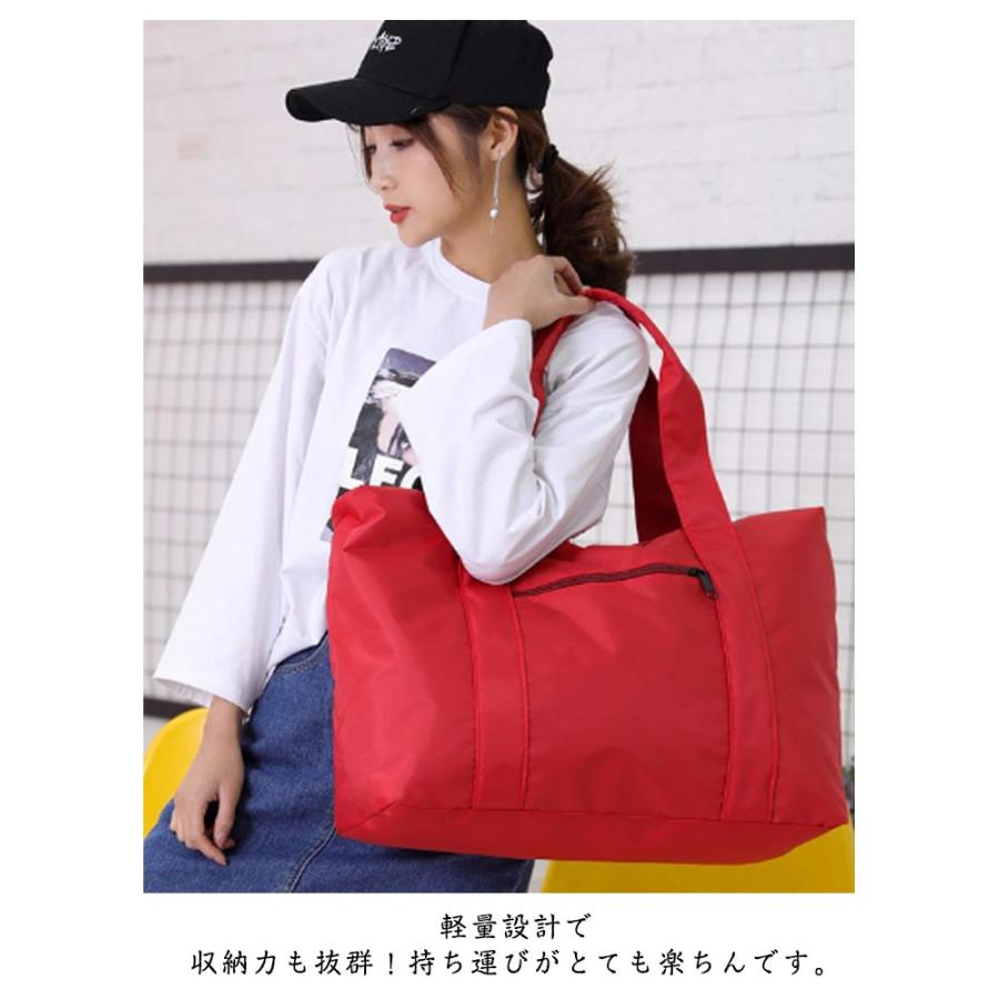 防水 トートバッグ 軽い キャリーオンバッグ 大きめ ファスナー付き