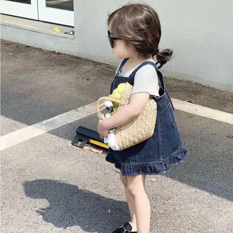 キッズ サロペット 女の子 オーバーオール 90 デニム ジャンパー