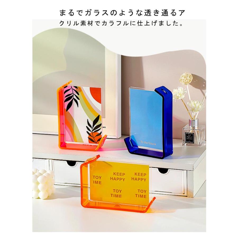 アクリル フォトフレーム L型 フォトスタンド 縦置き 横置き ポスト