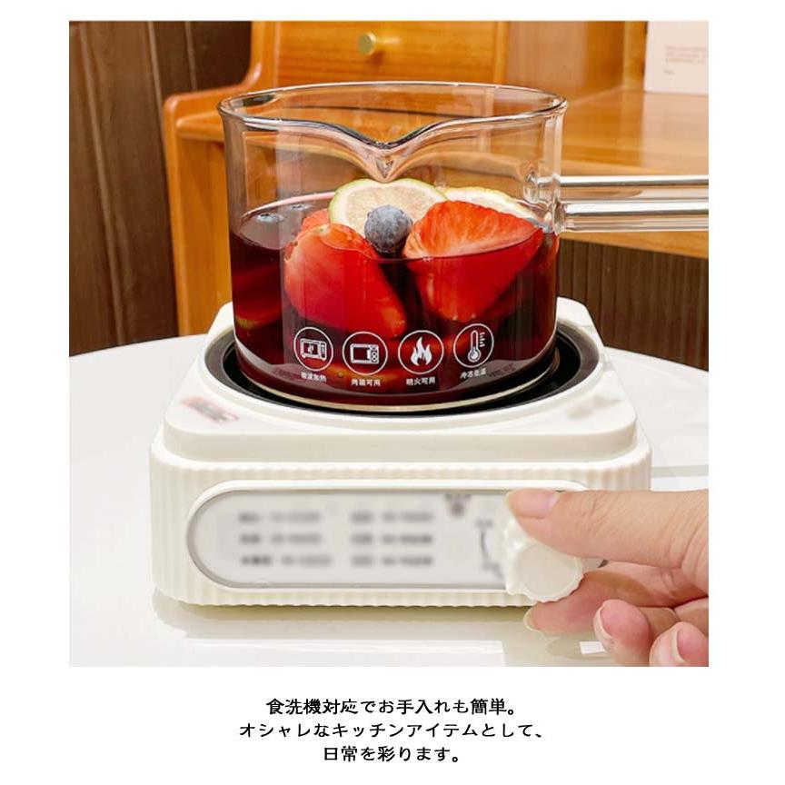 DRWG耐熱ガラス ミルクポット コーヒーミルク保温瓶 直火OK 無棒 