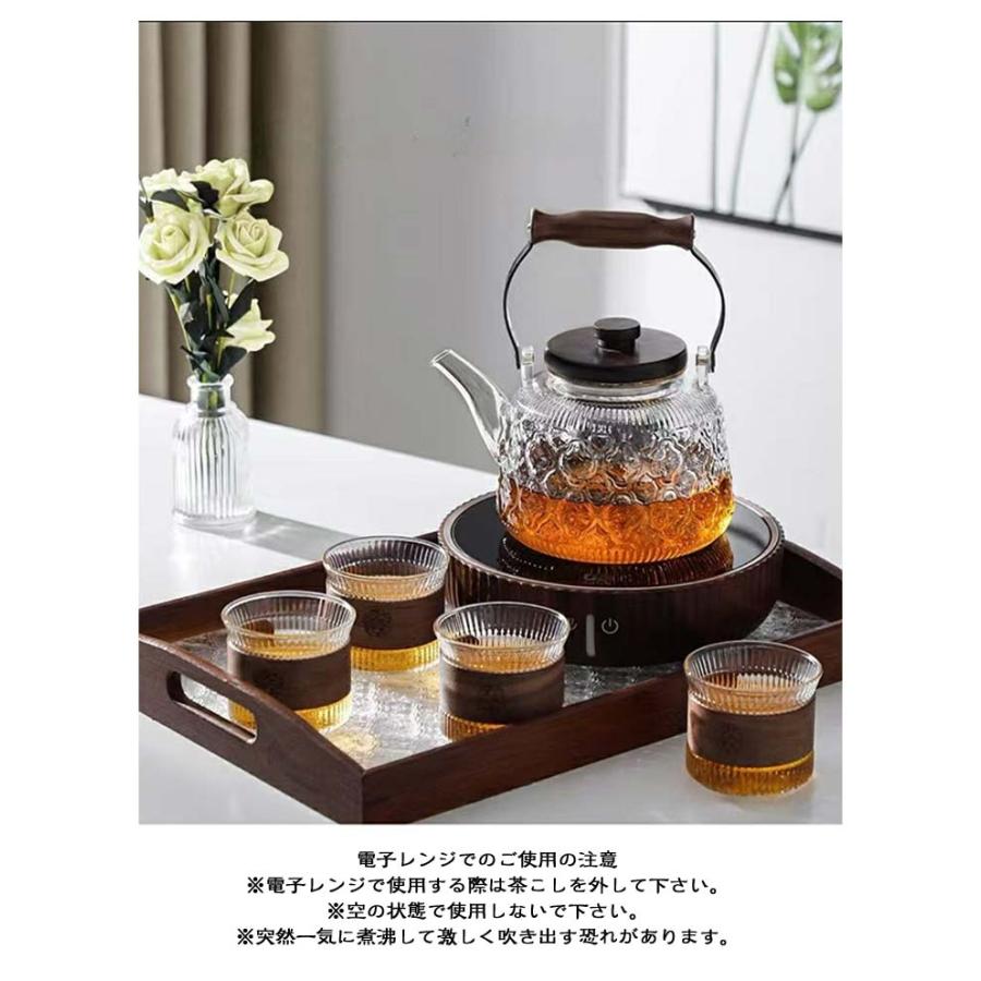 ティーポットフローラガラス 「花海棠」 急須 ガラス 1000ml ガラス