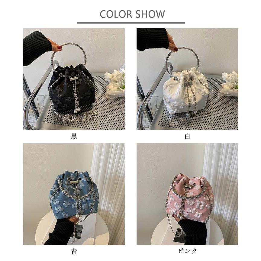 バッグ 浴衣 斜めかけ 2way パール 甚平 巾着 手提げバッグ ワン