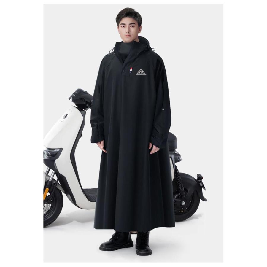 自転車 ロング メンズ 男女兼用 レインコート 防雨 防風 雨具 10000mm