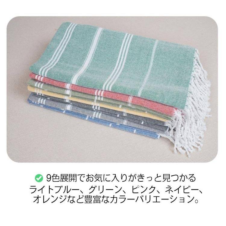 吸水タオル ビーチタオル ストライプ柄 速乾タオル 大判サイズ