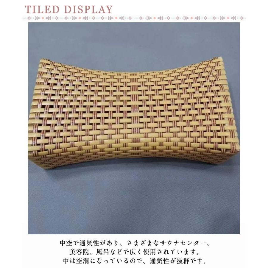 ピロー 寝具 快適性 頸部枕 PE 枕 中空枕 竹製 籐枕風 竹編み風 夏