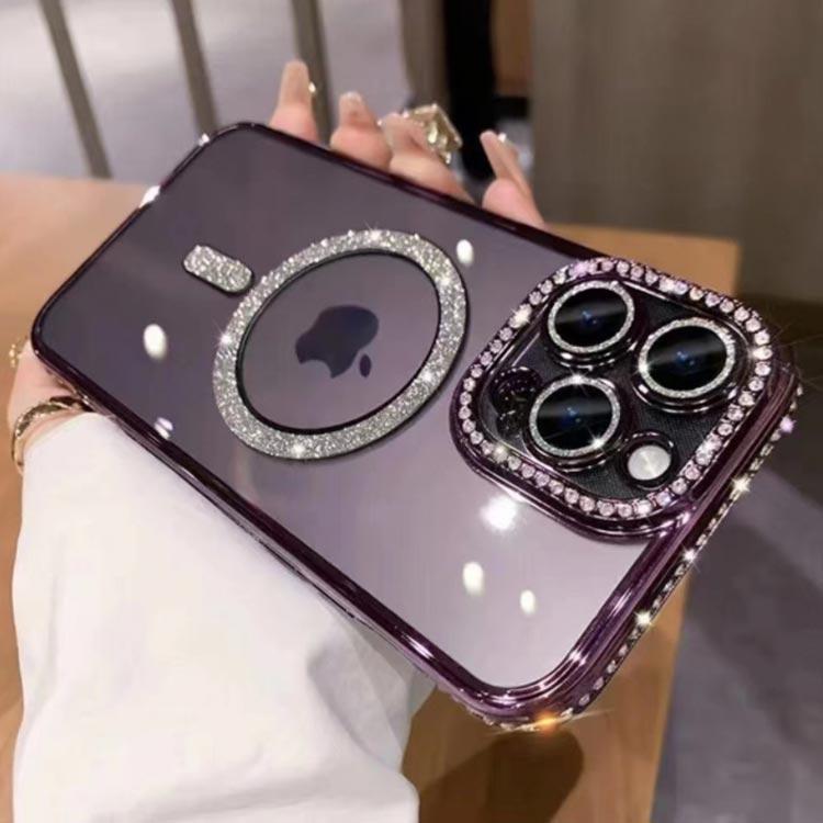 iPhone16 ケース iPhone 16pro Magsafe対応 きらきら ラインストーン