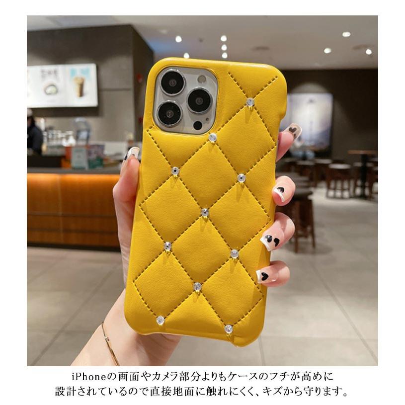 iPhone16 ケース iPhone15 キルティング レザー きらきら ライン