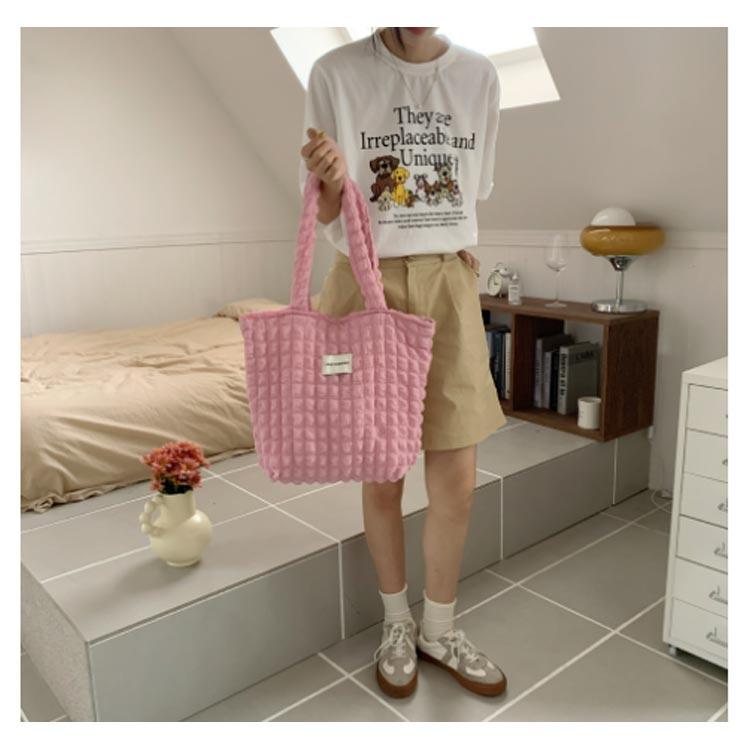 値下げ】キルティングポップコーンバッグ シルバー 値下げ