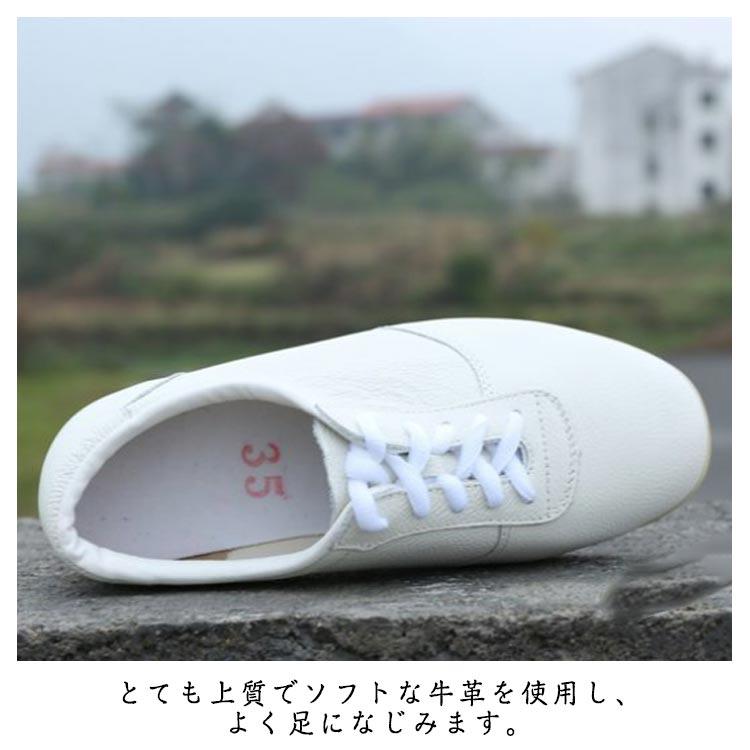 太極拳シューズ 本革 牛革 天然皮革 レディース メンズ スニーカー 靴 シューズ 紐 ローカット ジュニア 大人 太極拳 武術 長拳 カンフーシュー |  | 09