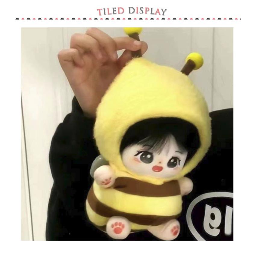 ミツバチ 15cm 小さい 10cm 20cm 服 みつばち ぬいぐるみ 被り物 蜂