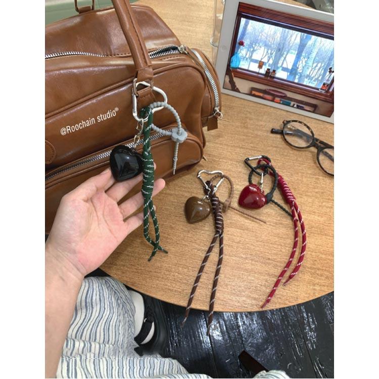 バック 立体 チャーム 推し色 バッグチャーム ハート カラフル
