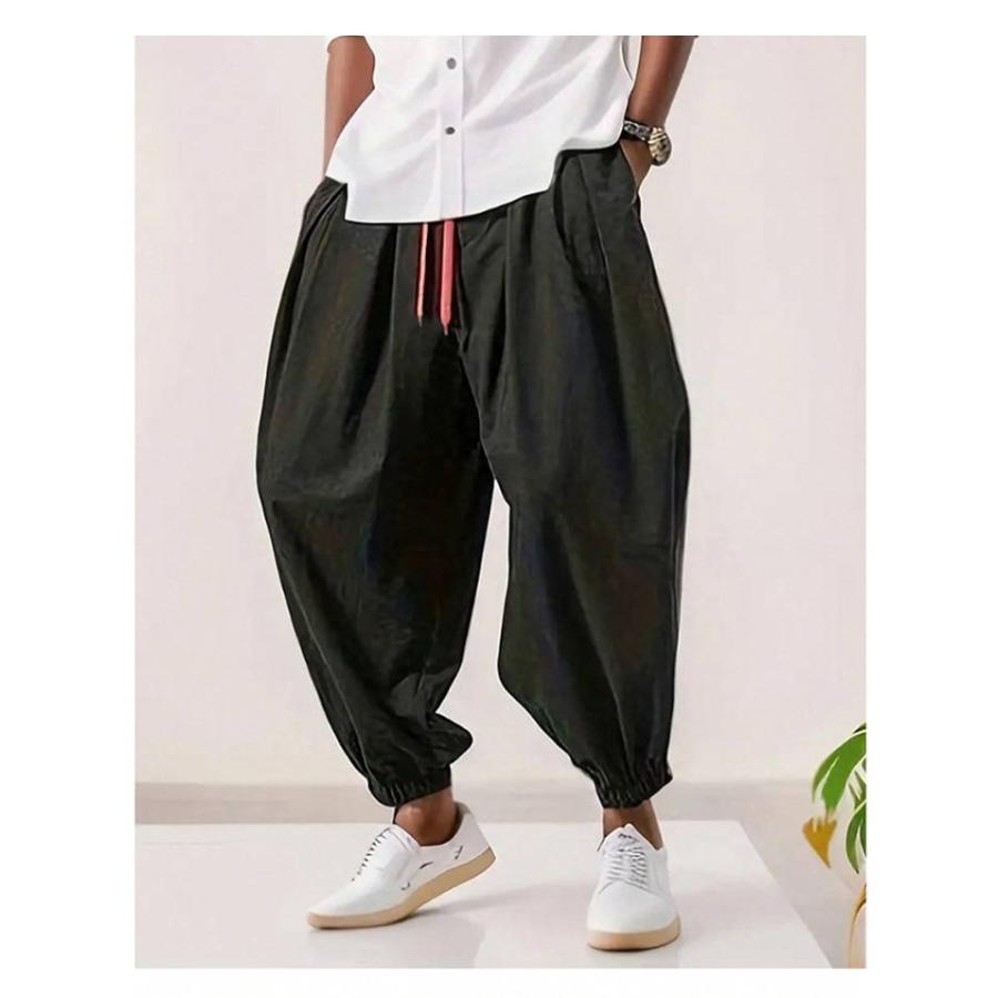 サルエルパンツ パンツ タックパンツ クロブトパンツ クロップドパンツ