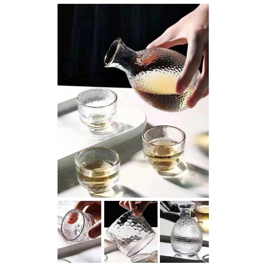 酒器セット 耐熱ガラス製 熱燗 冷酒器 冷酒グラス 日本酒 徳利 冷酒 7