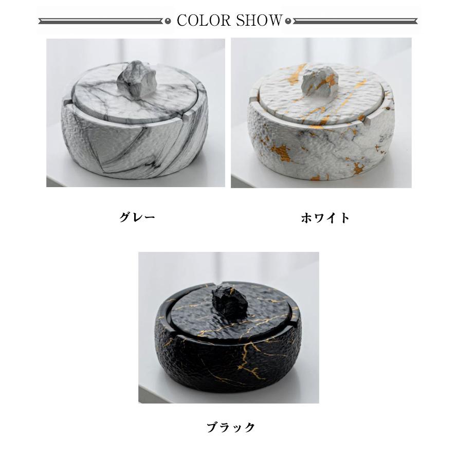 大容量 iqos灰皿 蓋付き フタ付 洗える 大理石風 はいざら 丸 灰皿