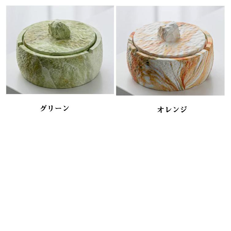 大容量 iqos灰皿 蓋付き フタ付 洗える 大理石風 はいざら 丸 灰皿