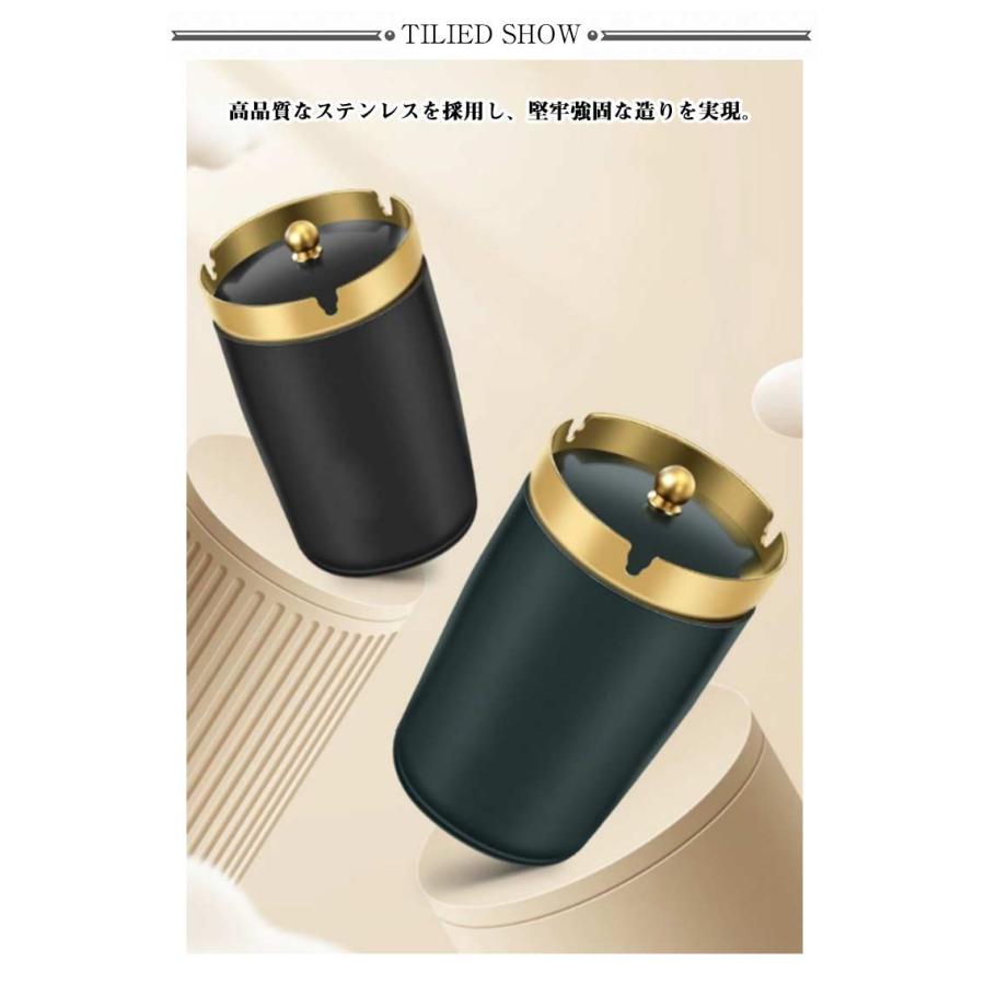 ブラック 車用 アイコス スリム ステンレス フタ付 灰皿 車 高級 はい