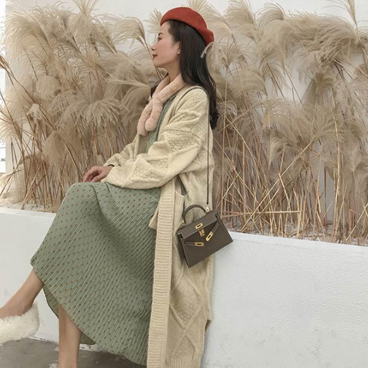 ニットカーディガン レディース 厚手 冬 ロング 秋冬 ゆったり 白