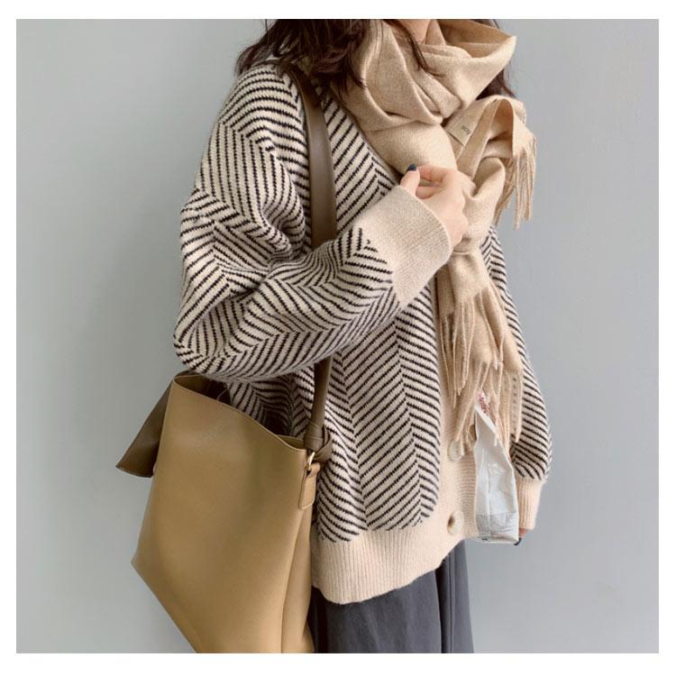 ご予約品！！ストライプ カーディガン 長袖 綿 レディース 38 春