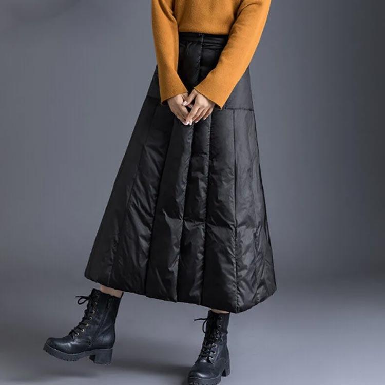 ダウン90％】ダウンスカート ロングスカート レディース 無地 マキシ