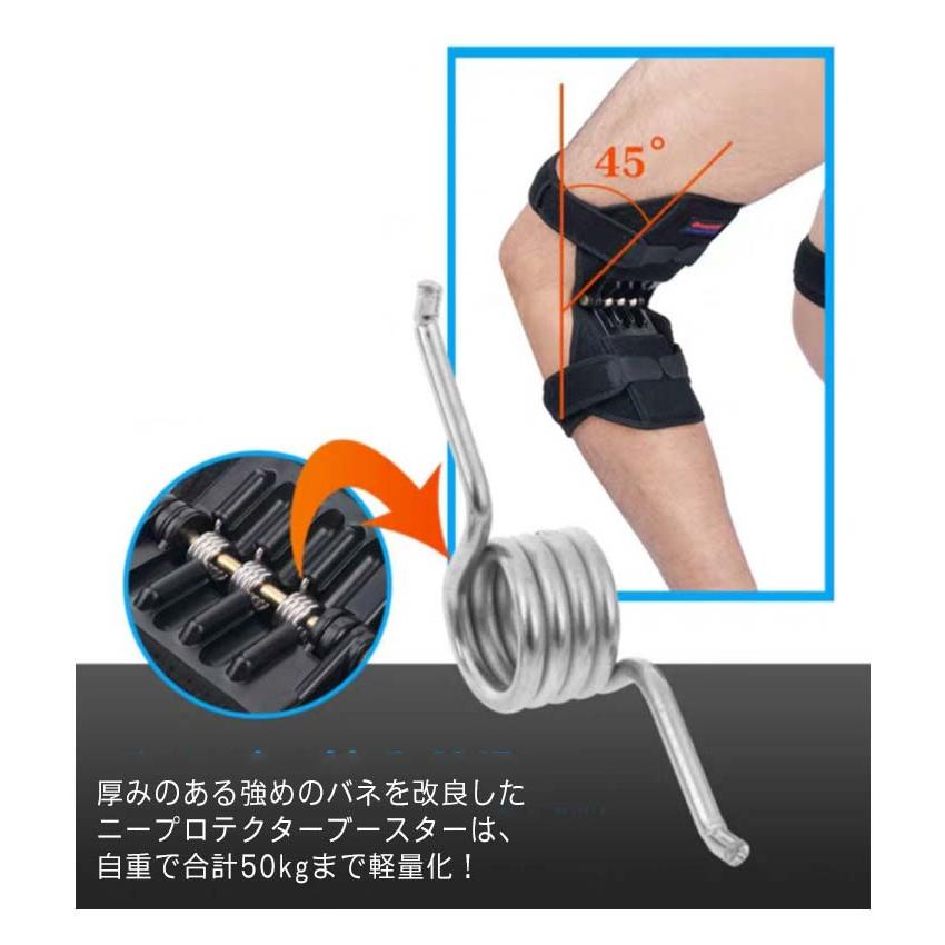 2本セット 膝サポーター 膝保護ブースター 助力器 関節 靭帯 膝保護