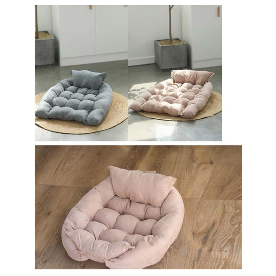 3way ペットベッド ベッド 犬 猫 角型 枕付き 夏 春 秋 冬 クッション