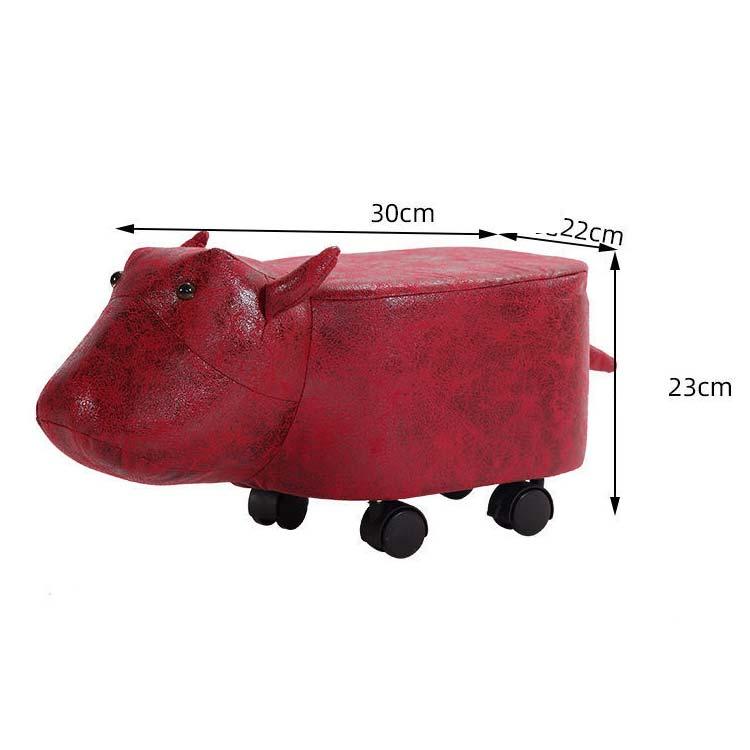 アニマルスツール サイ オットマン 玄関 椅子 キャスター付き 動物