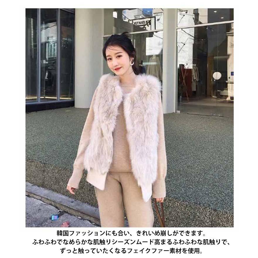 ファーベスト レディース ファーコート フェイクファー ファー