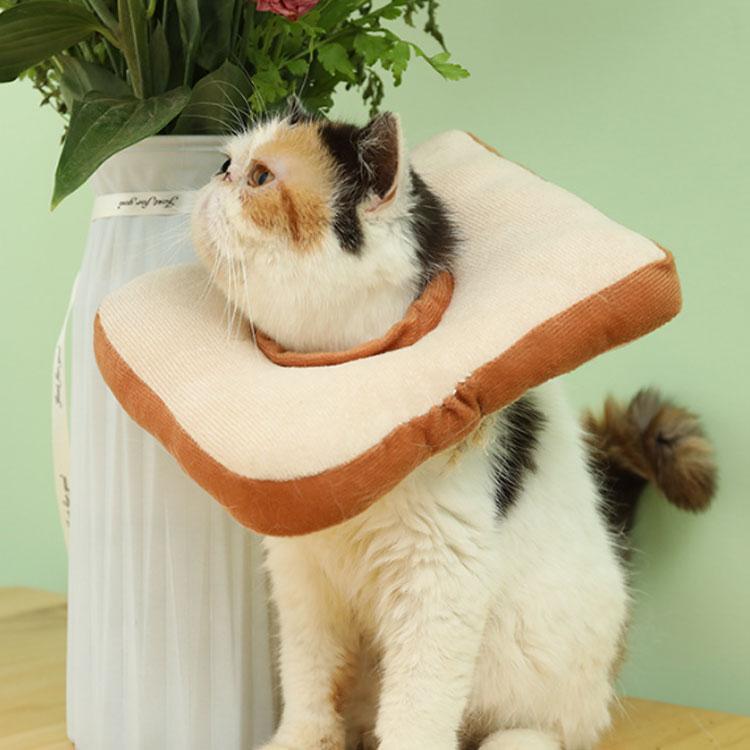 猫 かぶりもの 犬猫用帽子 エリザベスカラー 小型犬 ペット用 パン