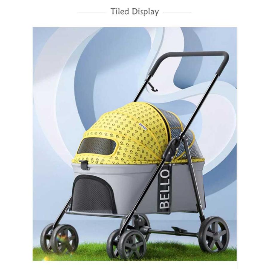 Bello 2頭用 ペットバギー　ペットカート バスケット ペットバギー ドッグカート ペットカート 小型犬 キャリー