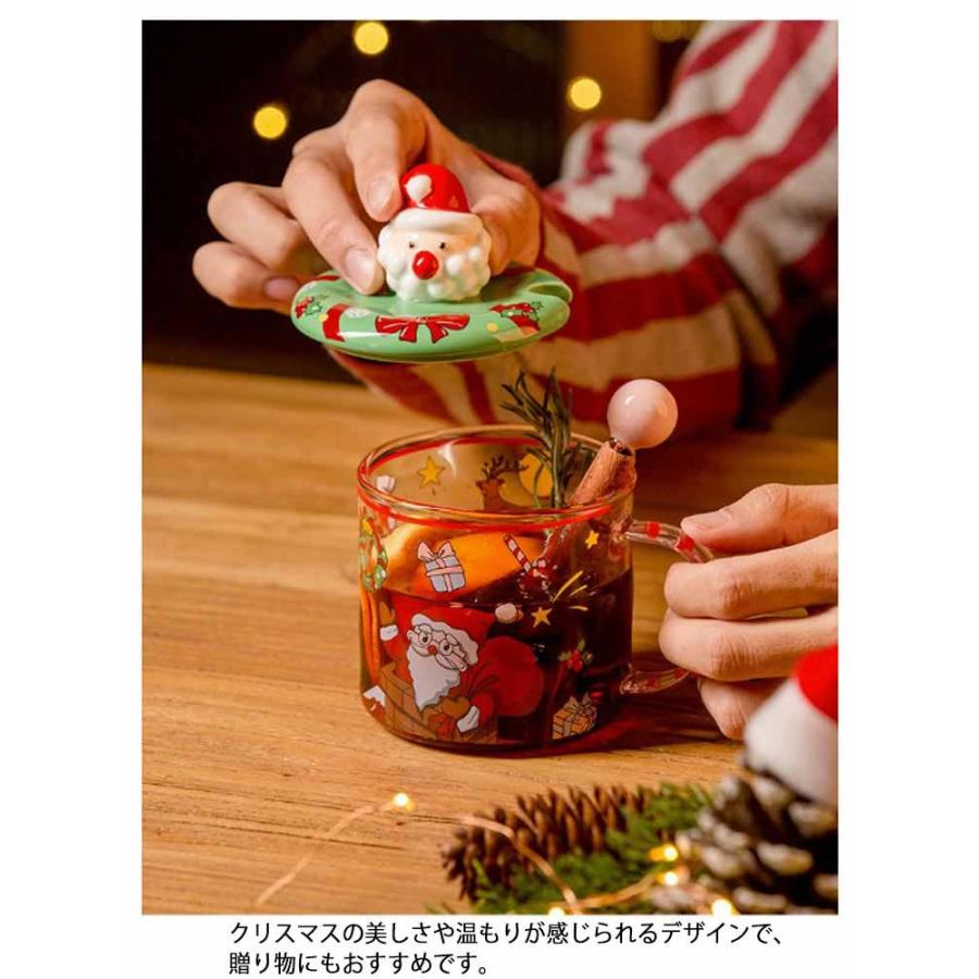 マグカップ コーヒーカップ カップ 取っ手付き サンタさん クリスマス
