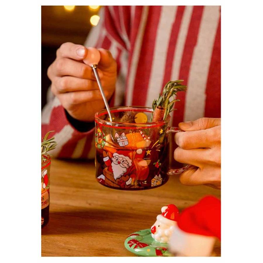 マグカップ コーヒーカップ カップ 取っ手付き サンタさん クリスマス