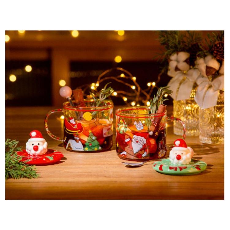 マグカップ コーヒーカップ カップ 取っ手付き サンタさん クリスマス