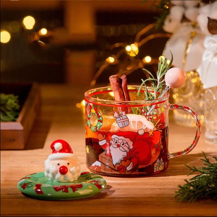 マグカップ コーヒーカップ カップ 取っ手付き サンタさん クリスマス