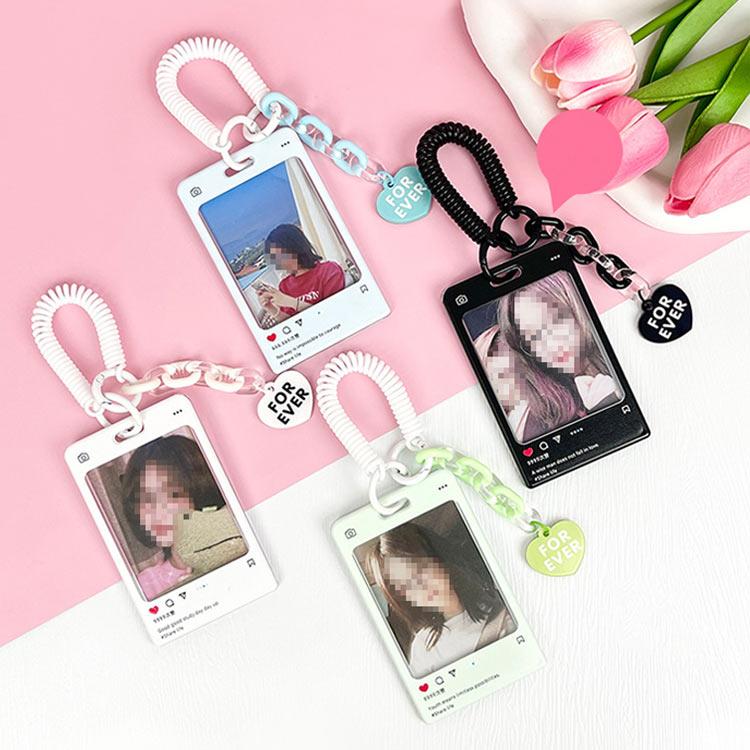 トレカホルダー 韓国 通学 推しカラー 選べる2タイプ 2個セット