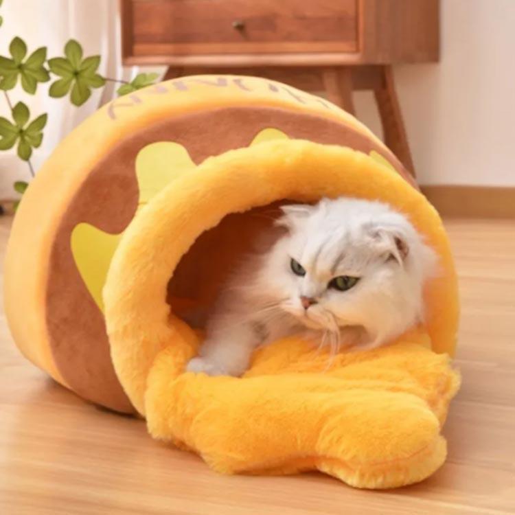 はちみつ缶 ハウス 室内用 キャットハウス 猫ベッド 猫 犬 ペット用